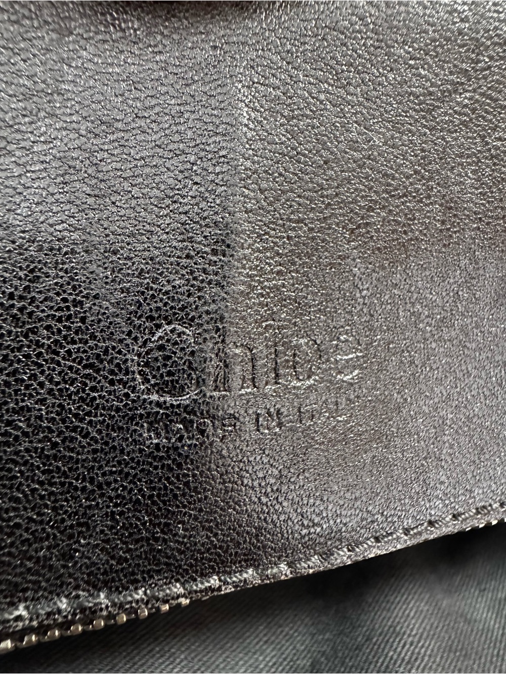 Chloé Saskia Black Leather Shoulder Satchel bag VTG - Picture 12 of 16